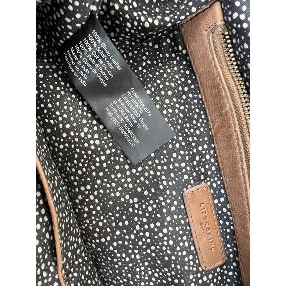 Liebeskind Berlín Women's Soft Pebble Leather Shoulder Satchel Bag Brown - Picture 14 of 16